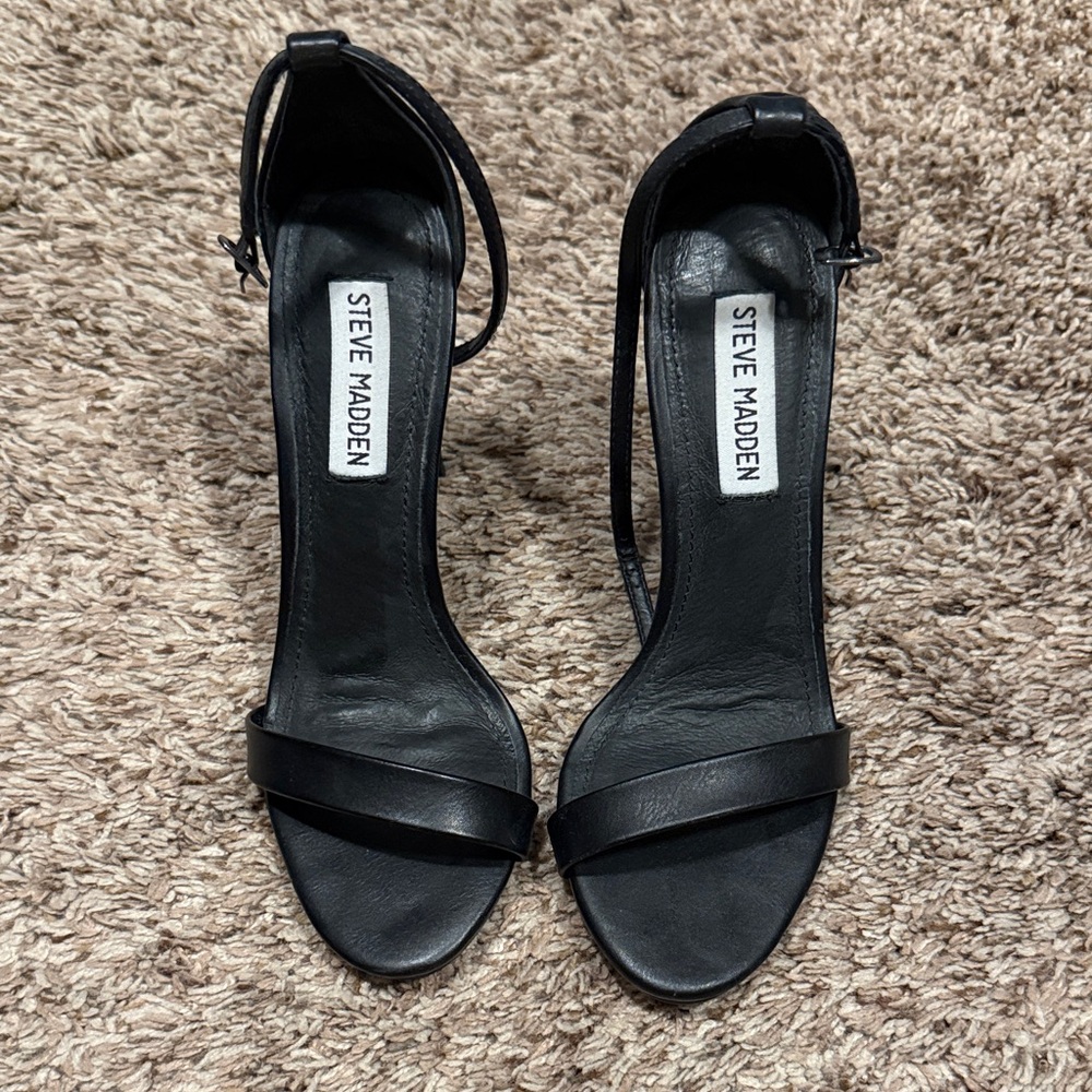 Steve Madden Black Strappy Heels